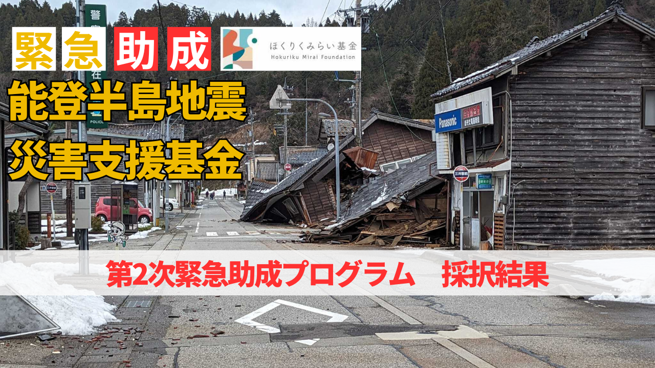 第2次緊急助成プログラムで15の事業を採択しました